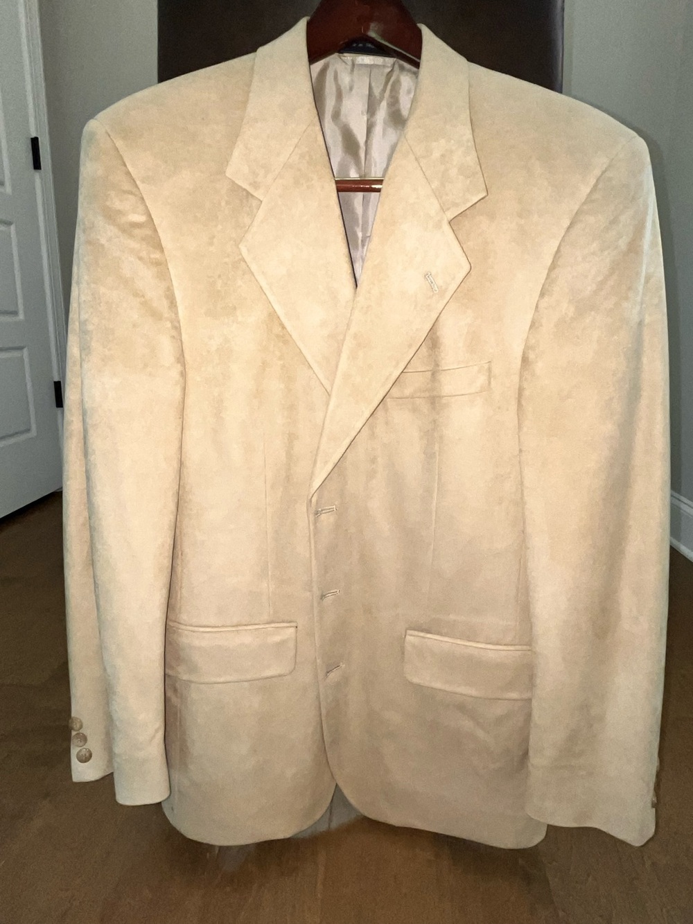 Egon Von Furstenberg Feather Suede Suit Jacket / Blazer /Sports Coat Size 40R
